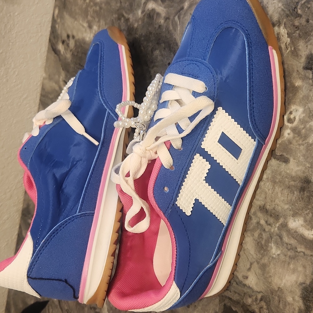 Blue and Pink Women's Sneakers